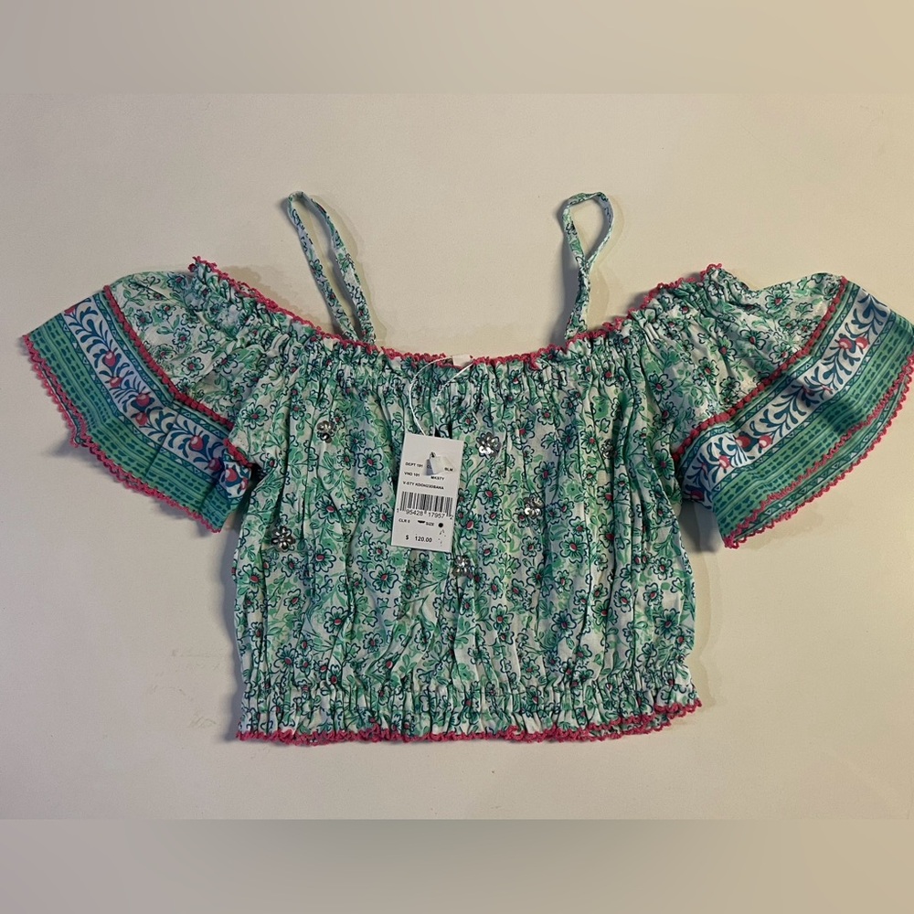 *NWT Poupette St. Barth Girls' Donna Off the Shoulder Top Size 10